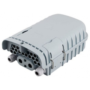 KIT Caja de exterior Modelo FTB16I. Gris. (3 puertos de entrada 16 puertos de salidas) + Splitter óptico Cassette-Box PLC 1:8 conector SC/APC
