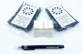 Kit compuesto por 100 etiquetas 8*5cm | 200 bridas de 280*3,6mm | 1 bolígrafo permanente_Anónima