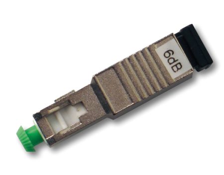 Atenuador de fibra óptica 6dB (SC/APC)