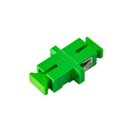 Adaptador con soporte (hembra – hembra) SC/APC_Tapón Verde