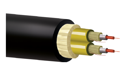 Latiguillo armado, de 2 fibras G652D, conector LC/UPC-LC/UPC, 50m, negro