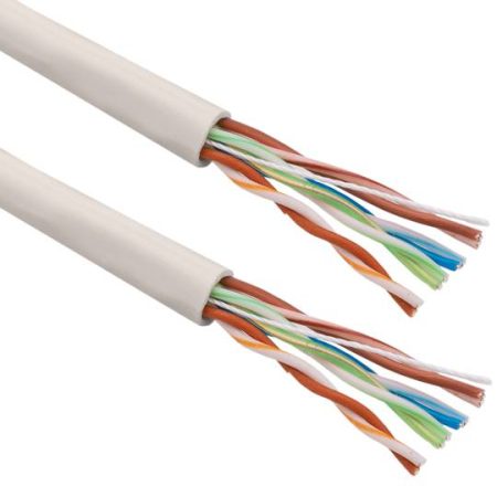 Bobina Cable Categoría 5E UTP rígido para interior, color blanco (305mts)