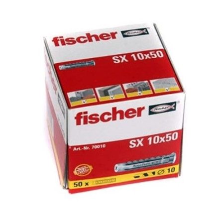 Caja Fischer – (50 unds.) – Tacos pared para hormigón SX 10*50