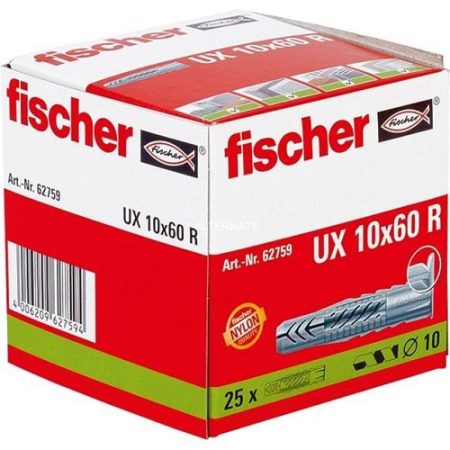 Caja Fischer – (25 unds) – Tacos nylon UX 10*60 R