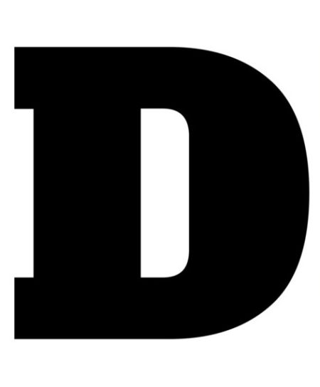 Adhesivo letra D, 20mm (Once láminas con 25 letras cada lámina)