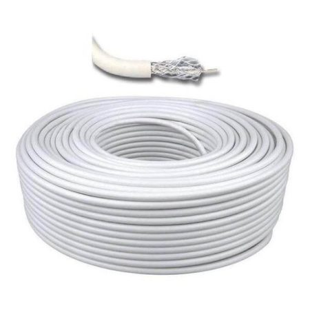 Cable coaxial Int/Ext trishield RG6 | 16.2db a 860mhz | CPR Dca,s2,d2,a2 | 100m | Blanco