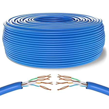 Bobina Cable Cat6 U/UTP rígido para interior 305mts | Azul