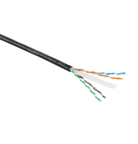 Bobina Cable Categoría 6 U/UTP rígido para exterior PE Fca (305mts) Color Negro