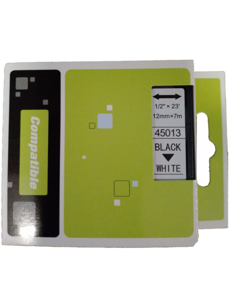 Cartucho de Cinta etiquetas para Dymo PL150 |Carrete D1 negro sobre blanco | 7m*12mm
