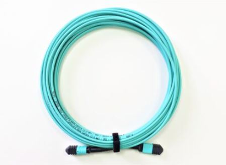 Cable de fibra óptica multimodo tipo B 12 fibras con conector MPO 12 hembra – MPO 12 hembra 5m